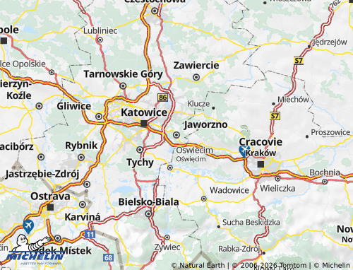 MICHELIN Jaworzno map - ViaMichelin