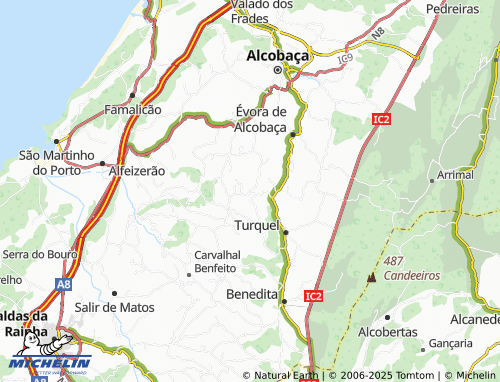 Carte MICHELIN Ribeira de Maceira - ViaMichelin