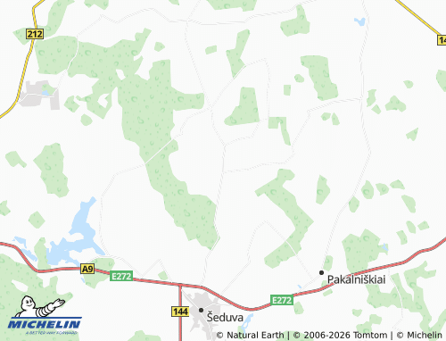 MICHELIN Alksniupiai map - ViaMichelin