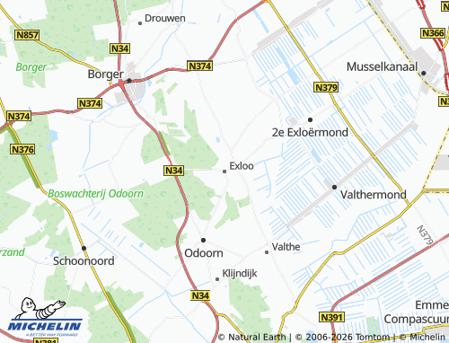 MICHELIN-Landkarte Exloo - ViaMichelin