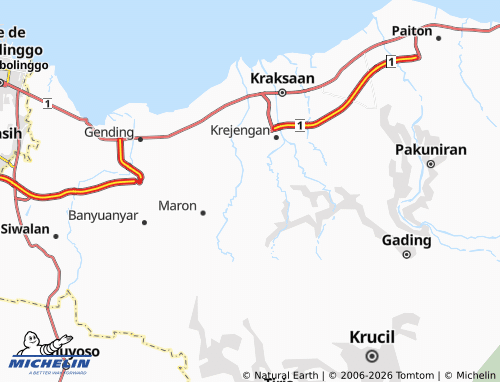 MICHELIN-Landkarte Brani Wetan - ViaMichelin