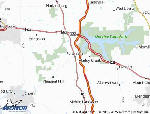 Mapa MICHELIN Portersville - ViaMichelin