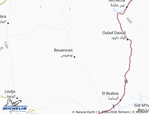 MICHELIN Bu'arous map - ViaMichelin