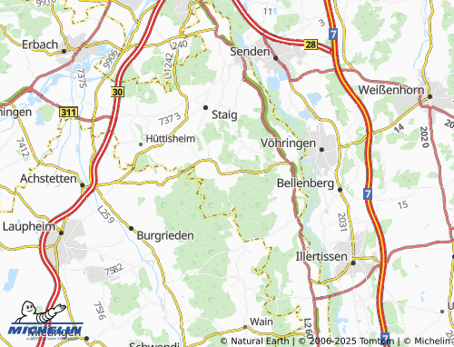 MICHELIN Beuren map - ViaMichelin