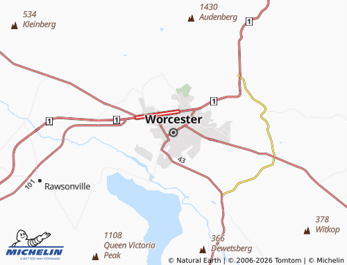 MICHELIN-Landkarte Worcester - ViaMichelin