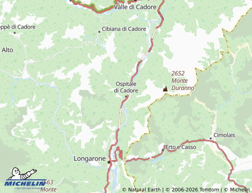 Mappa MICHELIN Ospitale di Cadore - ViaMichelin