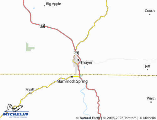 Mappa MICHELIN Thayer - ViaMichelin