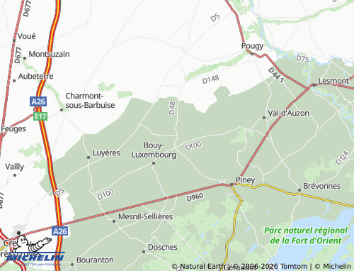 MICHELIN Onjon map - ViaMichelin