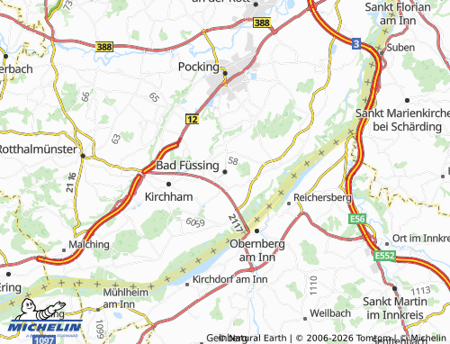 Mappa MICHELIN Bad Füssing - ViaMichelin