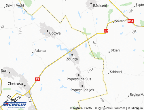 Mapa MICHELIN Zgurița - ViaMichelin
