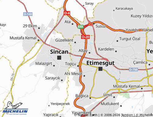 Mappa MICHELIN Yeşilova - ViaMichelin