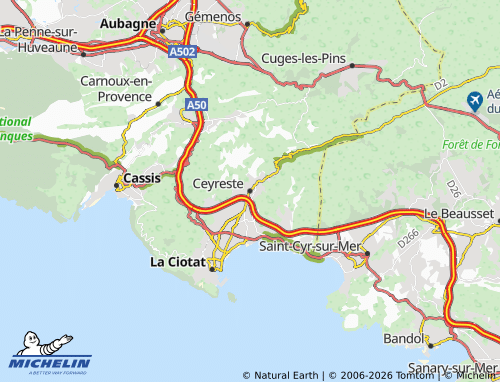 MICHELIN Ceyreste map - ViaMichelin