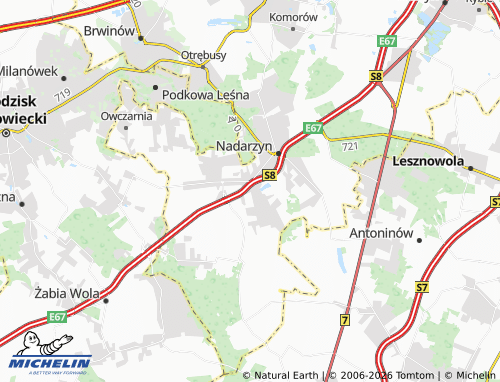 MICHELIN Rusiec map - ViaMichelin