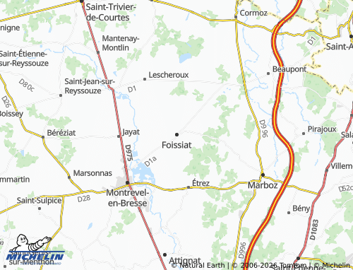 Carte MICHELIN Foissiat - ViaMichelin