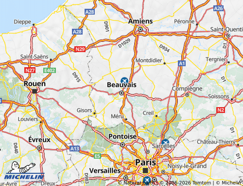 MICHELIN Oise map - ViaMichelin
