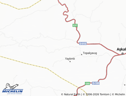 MICHELIN Güneyçam map - ViaMichelin