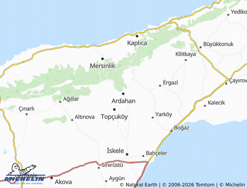 MICHELIN-Landkarte Ardahan - ViaMichelin