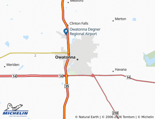 Carte MICHELIN Owatonna - ViaMichelin