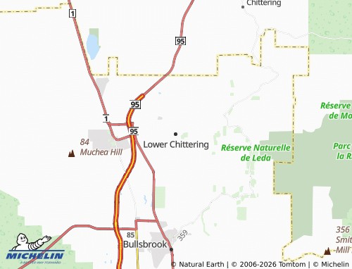 MICHELIN Lower Chittering map - ViaMichelin