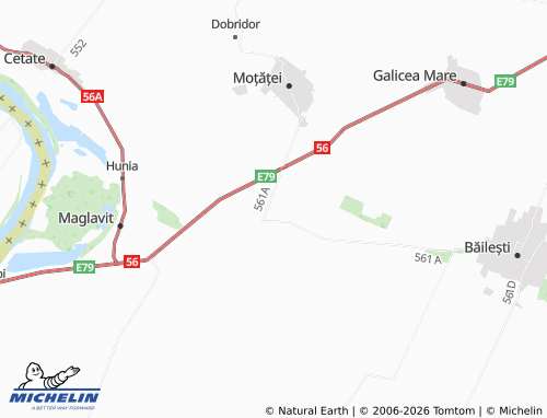 Mapa MICHELIN Moțăței Gară - ViaMichelin