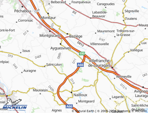 Carte MICHELIN Montesquieu-Lauragais - ViaMichelin