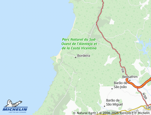 Mappa MICHELIN Bordeira - ViaMichelin