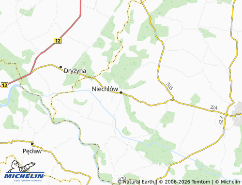 MICHELIN Niechlów map - ViaMichelin
