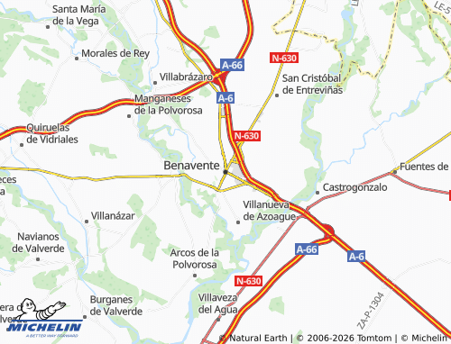 MICHELIN Benavente map - ViaMichelin