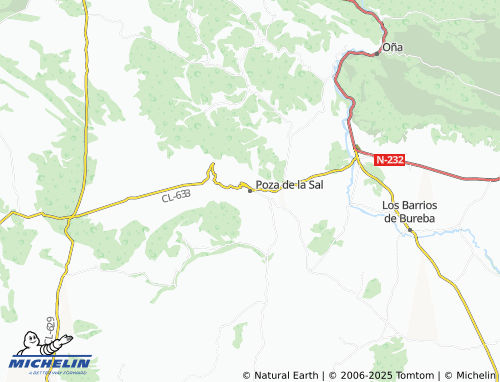 MICHELIN Poza de la Sal map - ViaMichelin
