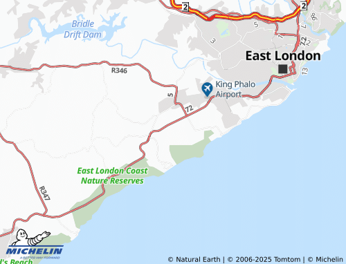 MICHELIN East London Outlying map - ViaMichelin