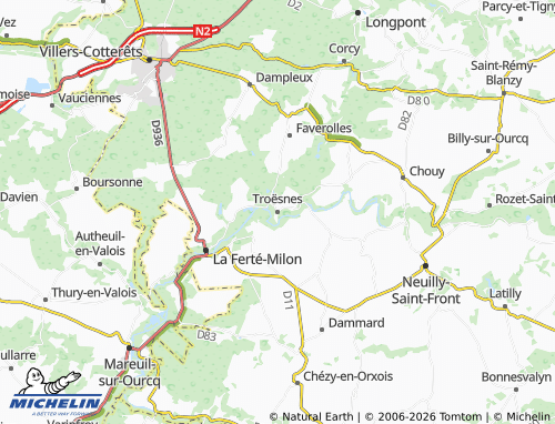 Mappa MICHELIN Troësnes - ViaMichelin