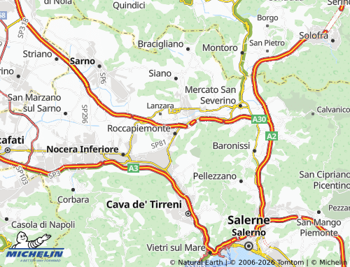 Kaart MICHELIN Roccapiemonte - ViaMichelin