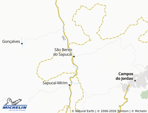 Mapa MICHELIN São Bento do Sapucaí - ViaMichelin