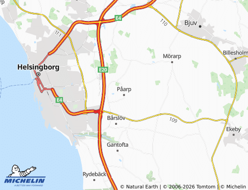MICHELIN Påarp map - ViaMichelin