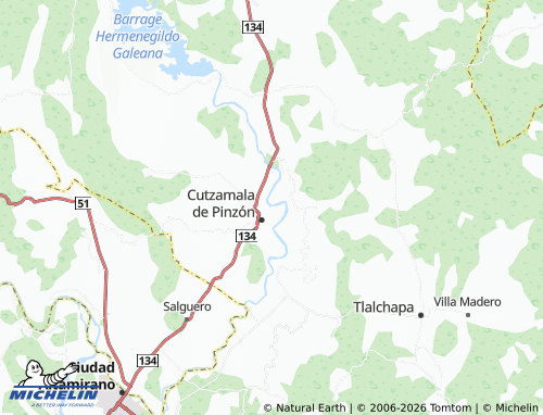 Kaart MICHELIN El Terrero, Cutzamala - ViaMichelin