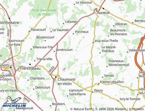 Mappa MICHELIN Énencourt-le-Sec - ViaMichelin