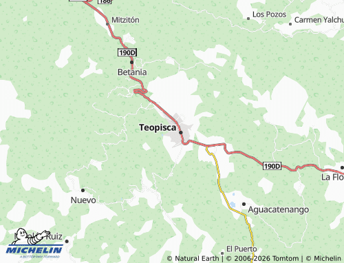 MICHELIN Nuevo Amatenango map - ViaMichelin