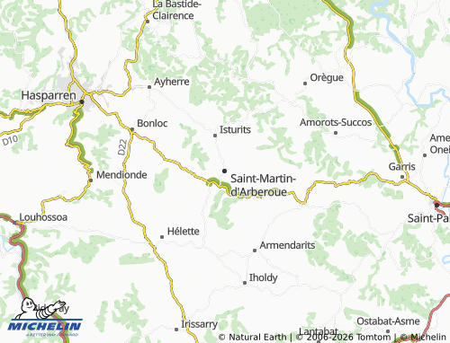 Mappa MICHELIN Saint-Martin-d'Arberoue - ViaMichelin