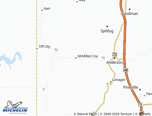 Mapa MICHELIN McMillen Coy - ViaMichelin