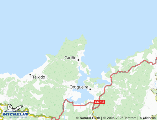 MICHELIN-Landkarte Cariño - ViaMichelin