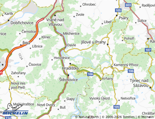 Mapa MICHELIN Pikovice - ViaMichelin