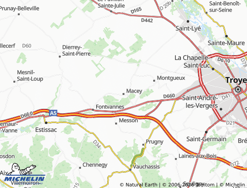 Mappa MICHELIN Macey - ViaMichelin