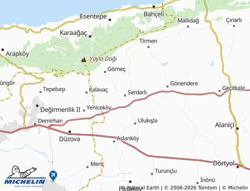 MICHELIN-Landkarte Serdarlı - ViaMichelin