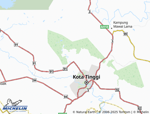 MICHELIN Kampung Temenin Lama map - ViaMichelin