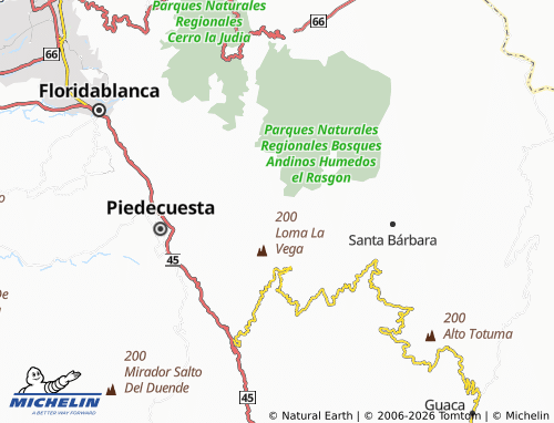 Carte MICHELIN Planadas - ViaMichelin
