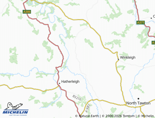 Kaart MICHELIN Iddesleigh - ViaMichelin