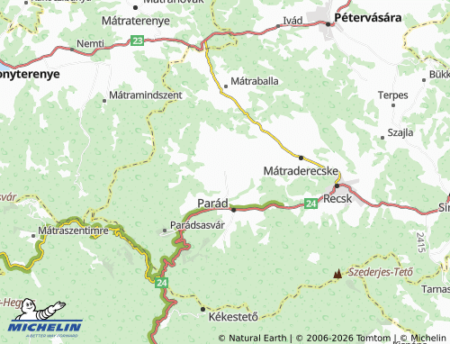 MICHELIN-Landkarte Bodony - ViaMichelin