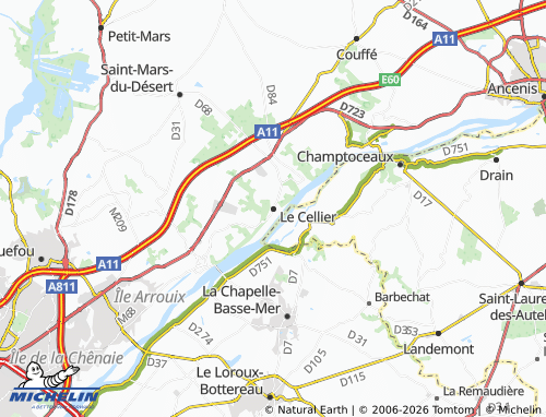 Carte MICHELIN Le Cellier - ViaMichelin