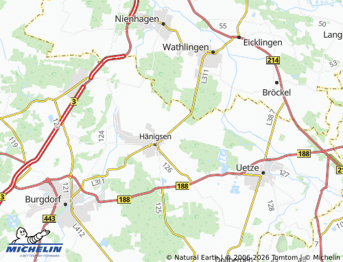 MICHELIN Hänigsen/Riedel map - ViaMichelin