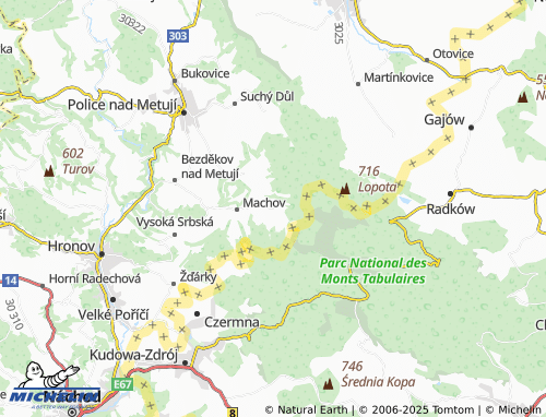 MICHELIN Machovská Lhota map - ViaMichelin